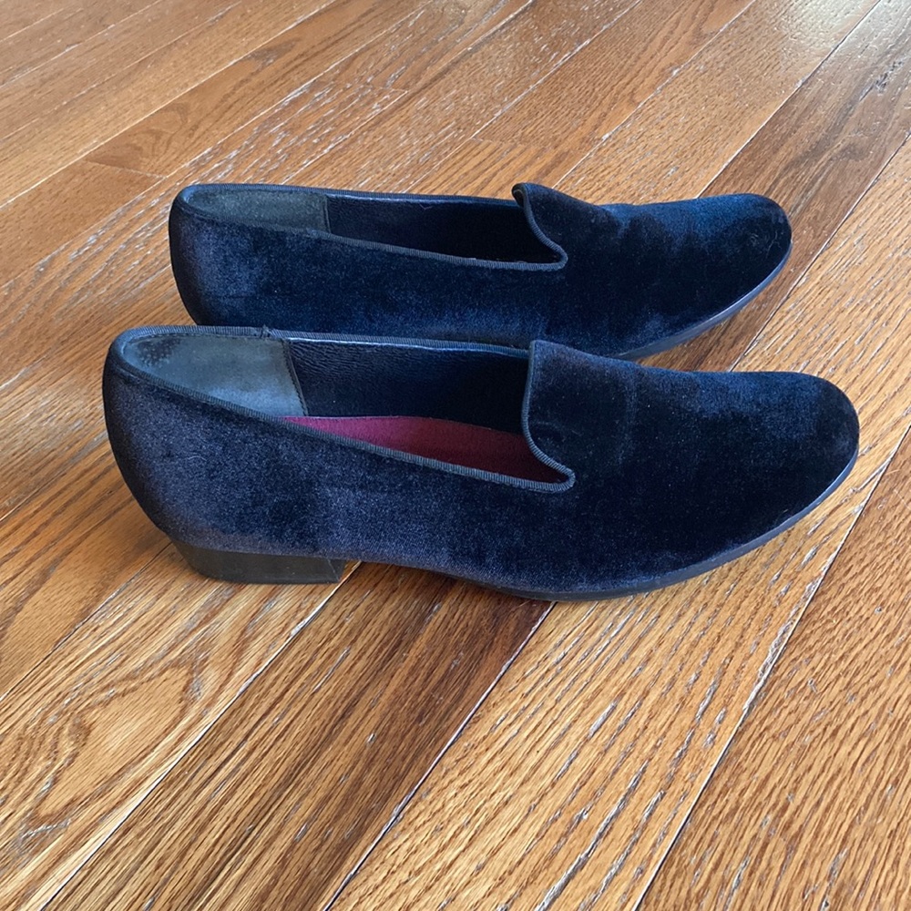 Munro American Black Velvet Loafers Size 10W